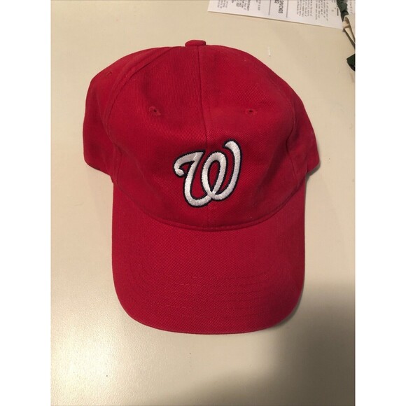 Youth MLB Washington Nationals TEI Brand Sports Ball Cap Hat Adjustable Red - Picture 1 of 5